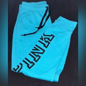 VS PINK women’s teal joggers, size small
